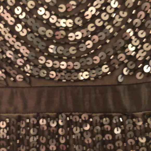 Adrianna Papell chocolate brown embellished gown - Picture 6 of 8